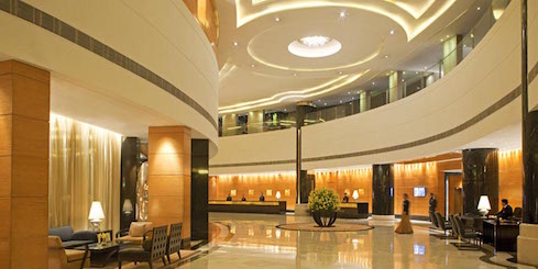 Lobby of Radisson Blu Hotel, Delhi