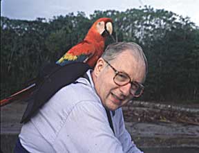Lee with Scarlet Macaw
